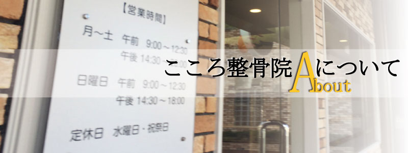 こころ整骨院について